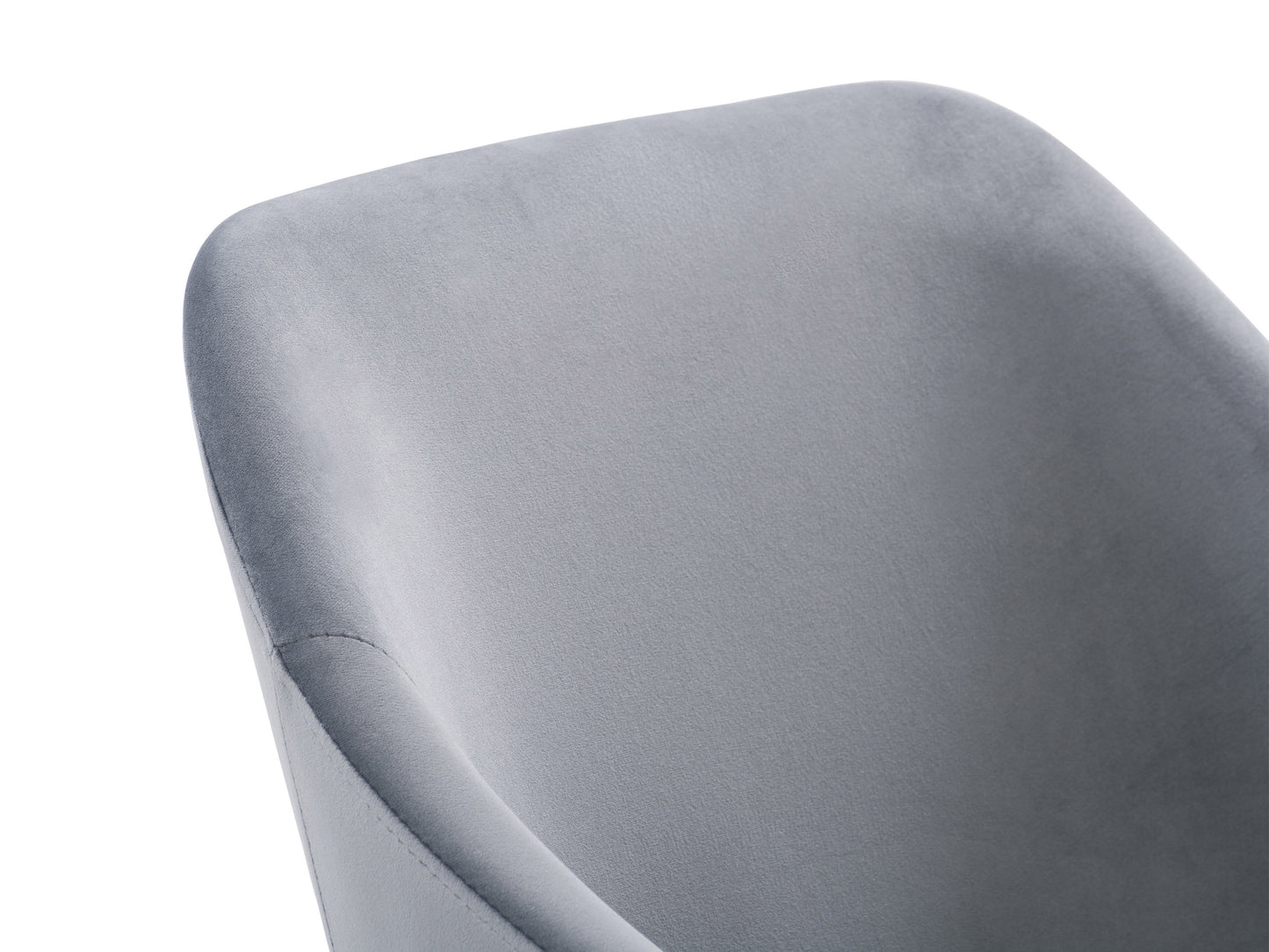 grey Velvet Dining Chairs, Set of 2 Alice Collection detail image by CorLiving#color_grey