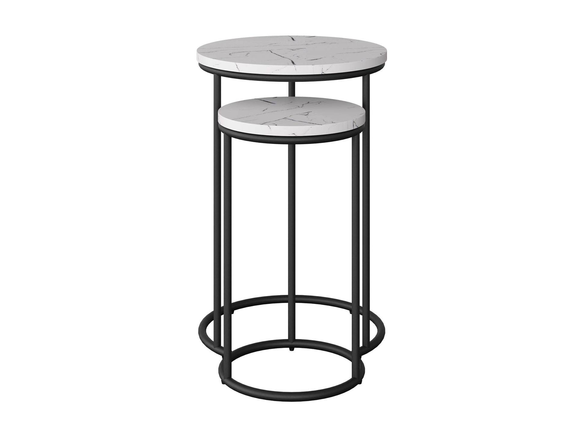 white marble Nesting Side Table Fort Worth Collection product image by CorLivingwhite marble Nesting Side Table Fort Worth Collection product image by CorLiving#color_fort-worth-white-marble