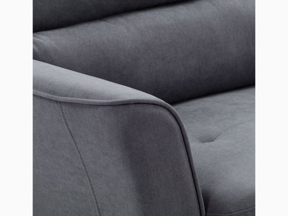 dark grey 3 Seat Sofa and Chair Set, 2 piece Caroline collection detail image by CorLiving#color_dark-grey