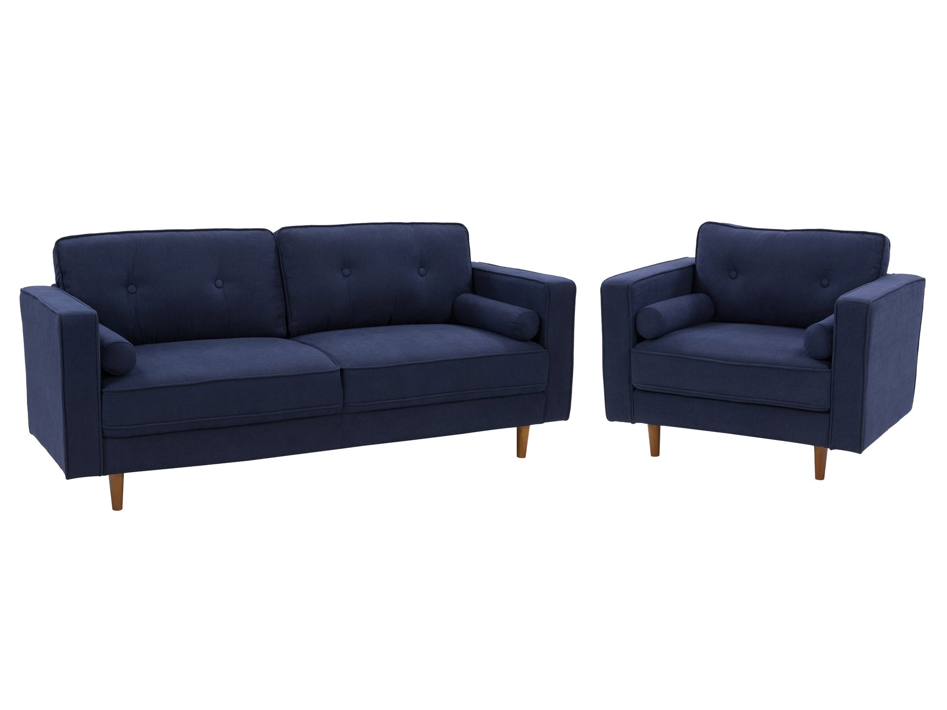 navy blue Sofa and Chair Set, 2 piece Mulberry collection product image by CorLiving#color_navy-blue