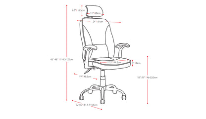 Ergonomic black mesh office chair with adjustable armrests, lumbar support, and a breathable backrest designed for comfort and productivity in a modern workspace.