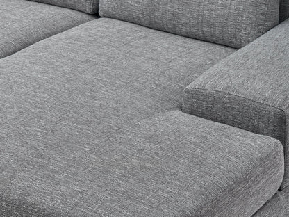 grey Modern Sectional Sofa, Left Facing Ava collection detail image by CorLiving#color_grey