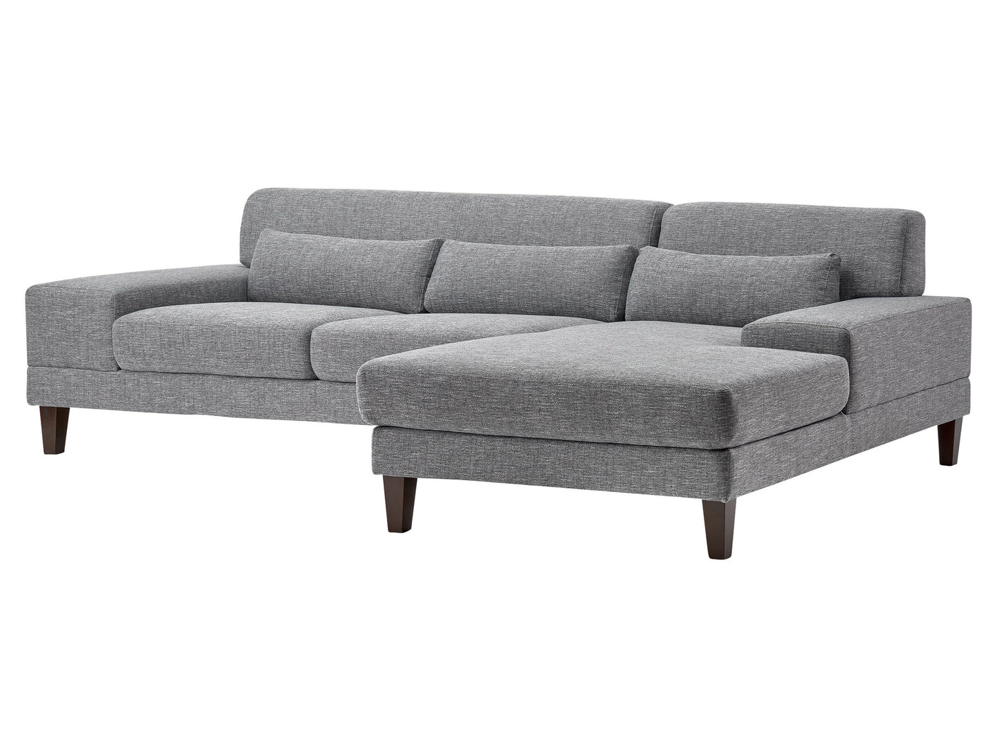 grey Modern Sectional Sofa, Left Facing Ava collection product image by CorLiving#color_grey