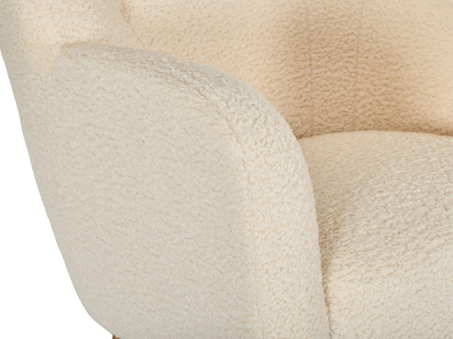 cream Boucle Wing Accent Chair Gianna Collection detail image by CorLiving#color_gianna-cream