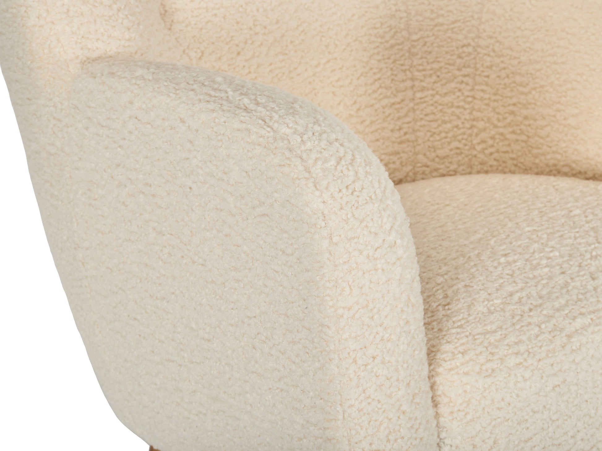 cream Boucle Wing Accent Chair Gianna Collection detail image by CorLiving#color_gianna-cream