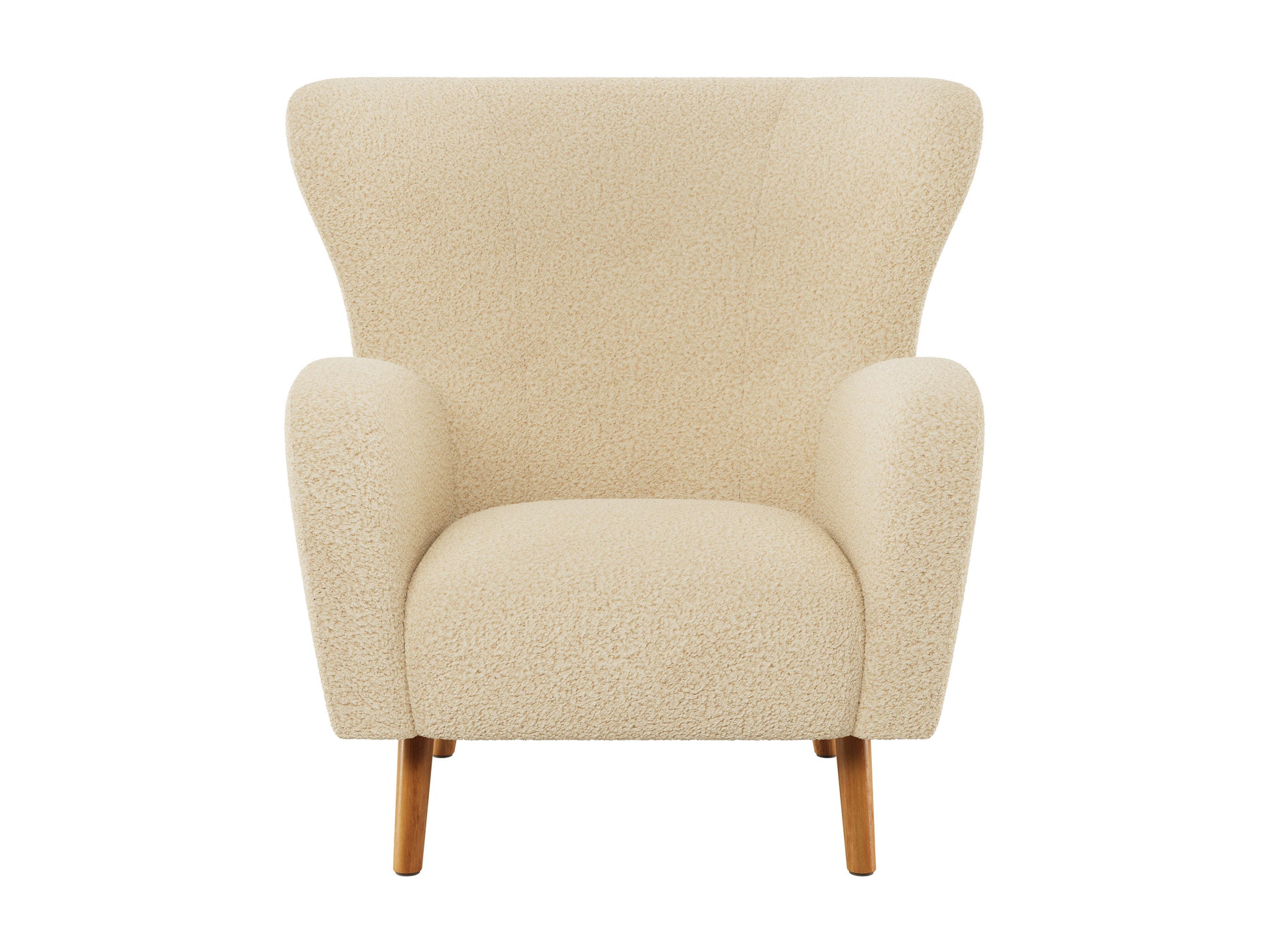 cream Boucle Wing Accent Chair Gianna Collection product image by CorLiving#color_gianna-cream