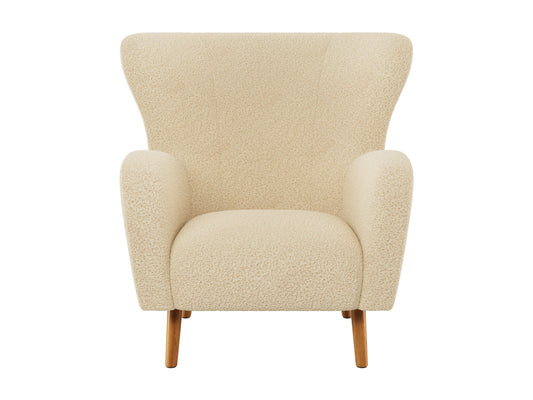 cream Boucle Wing Accent Chair Gianna Collection product image by CorLiving#color_gianna-cream