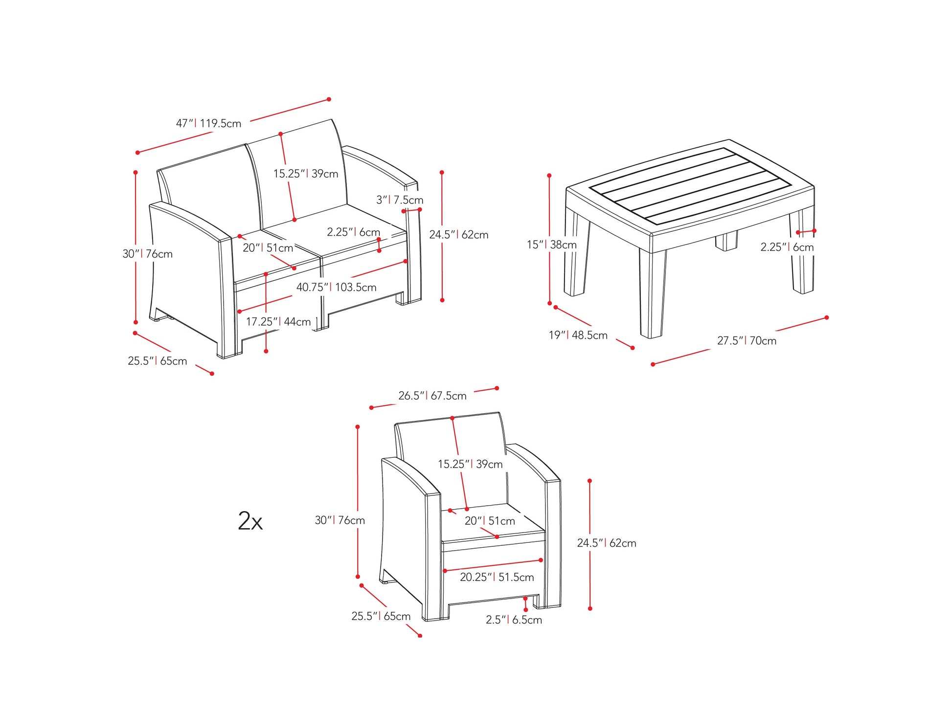 Gray wicker patio conversation set with beige cushions, including a loveseat, two chairs, and a glass-top coffee table, ideal for outdoor lounging and entertaining. Durable, weather-resistant materials.