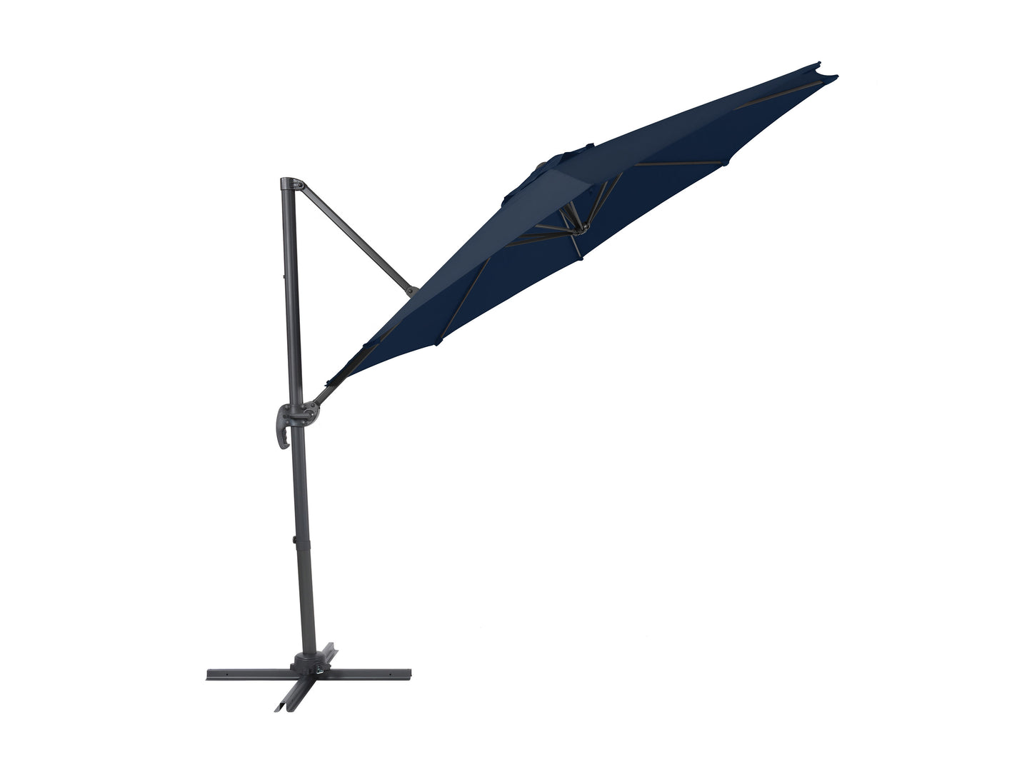 navy blue offset patio umbrella, 360 degree 100 Series product image CorLiving#color_navy-blue