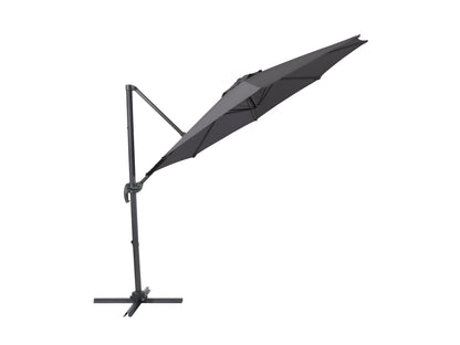 grey offset patio umbrella, 360 degree 100 Series product image CorLiving#color_grey