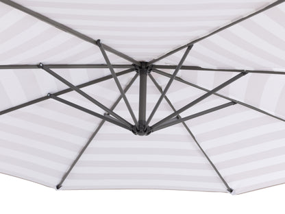 taupe and white offset patio umbrella 420 Series detail image CorLiving#color_taupe-and-white