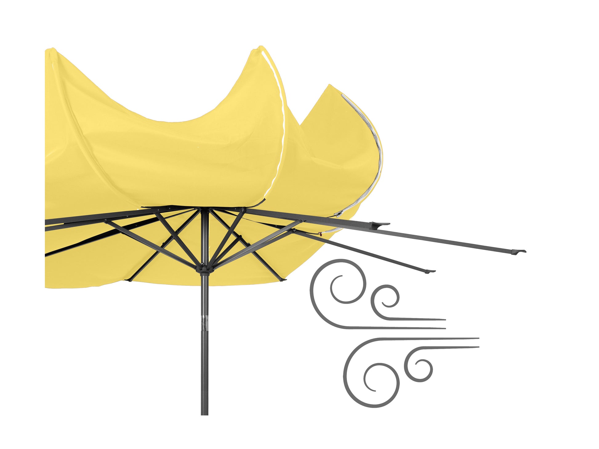 yellow large patio umbrella, tilting 700 Series product image CorLiving#color_ppu-yellow