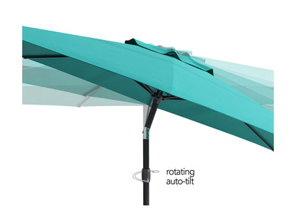 turquoise blue large patio umbrella, tilting 700 Series product image CorLiving#color_ppu-turquoise-blue