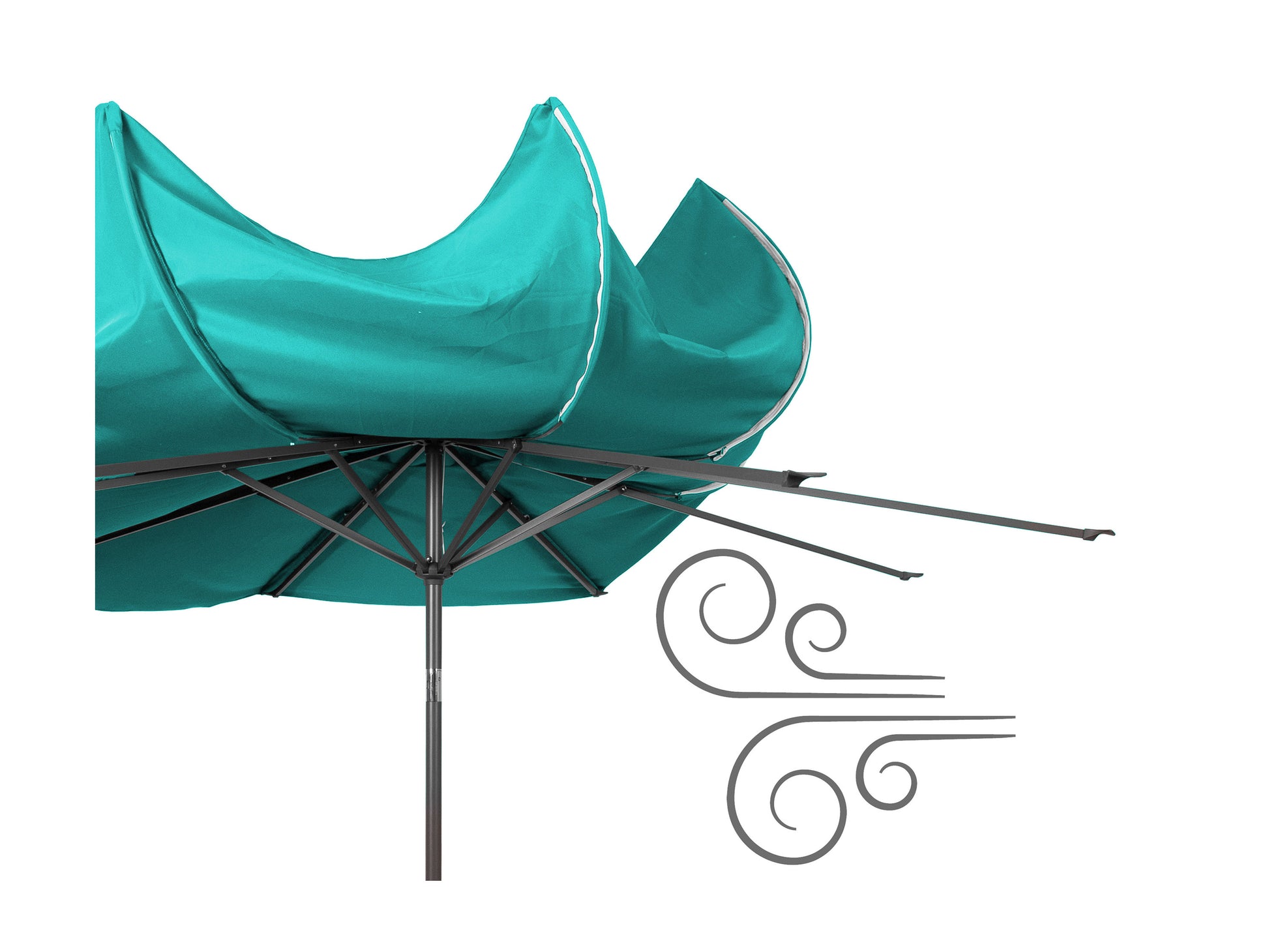 turquoise blue large patio umbrella, tilting 700 Series product image CorLiving#color_ppu-turquoise-blue