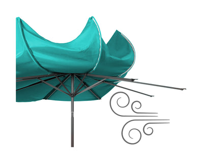 turquoise blue large patio umbrella, tilting 700 Series product image CorLiving#color_ppu-turquoise-blue