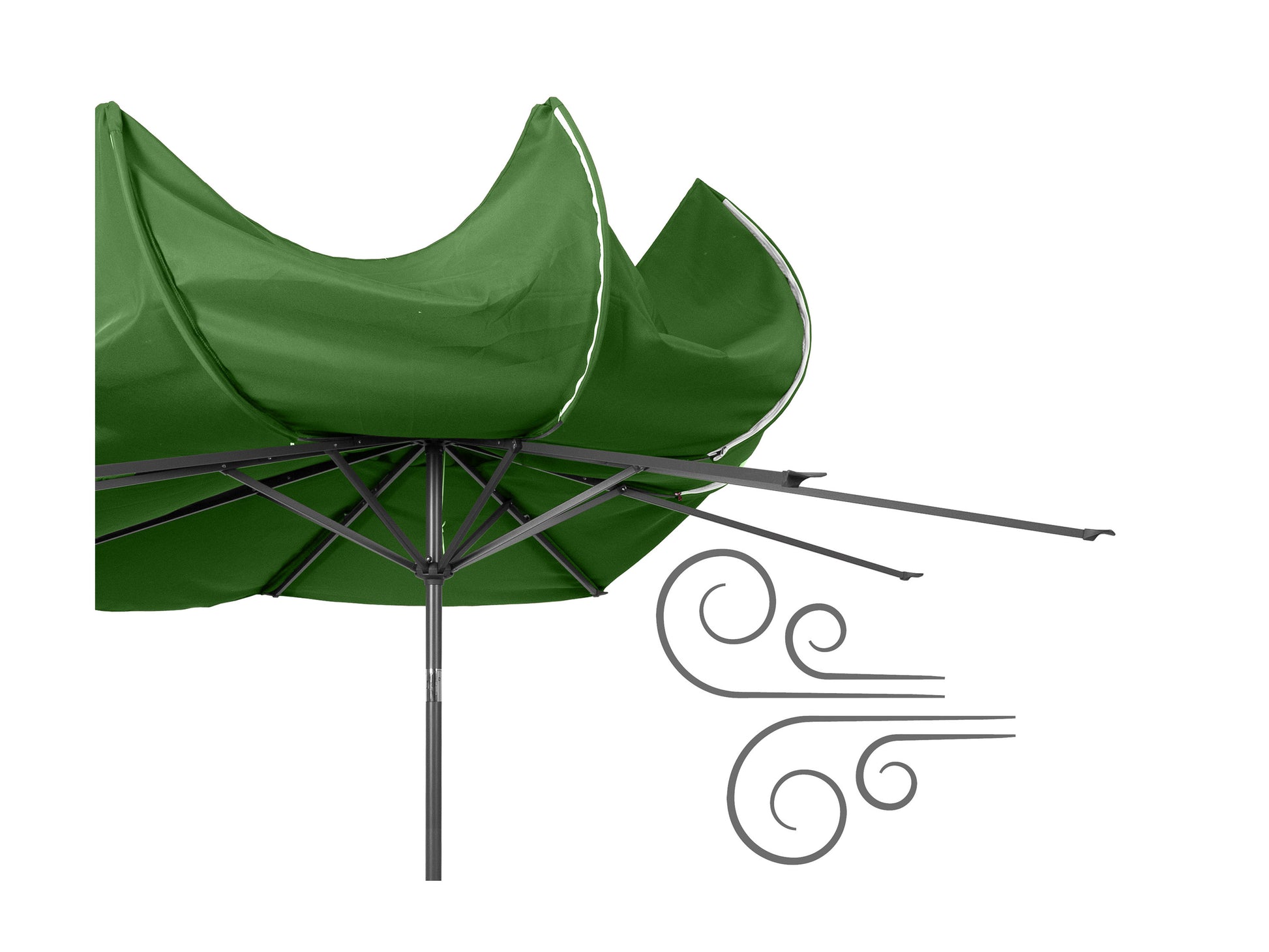 forest green large patio umbrella, tilting 700 Series product image CorLiving#color_ppu-forest-green