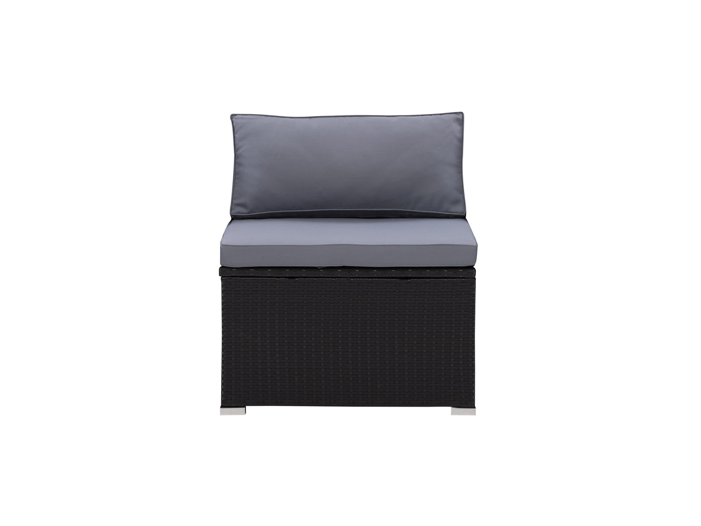 black and ash grey Wicker Patio Chair Parksville Collection product image by CorLiving#color_black-and-ash-grey