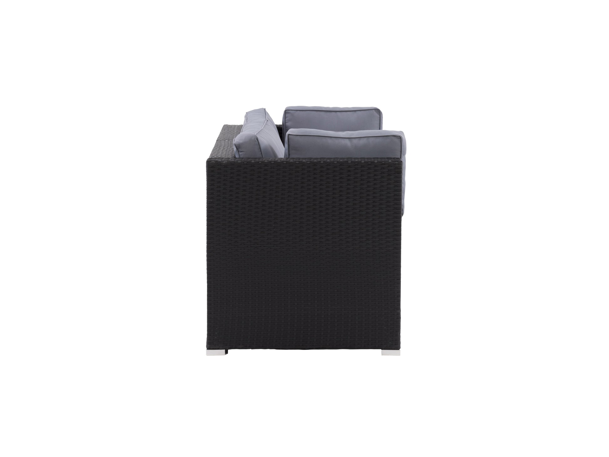 black and ash grey Outdoor Loveseat, 2pc Parksville Collection product image by CorLiving#color_black-and-ash-grey