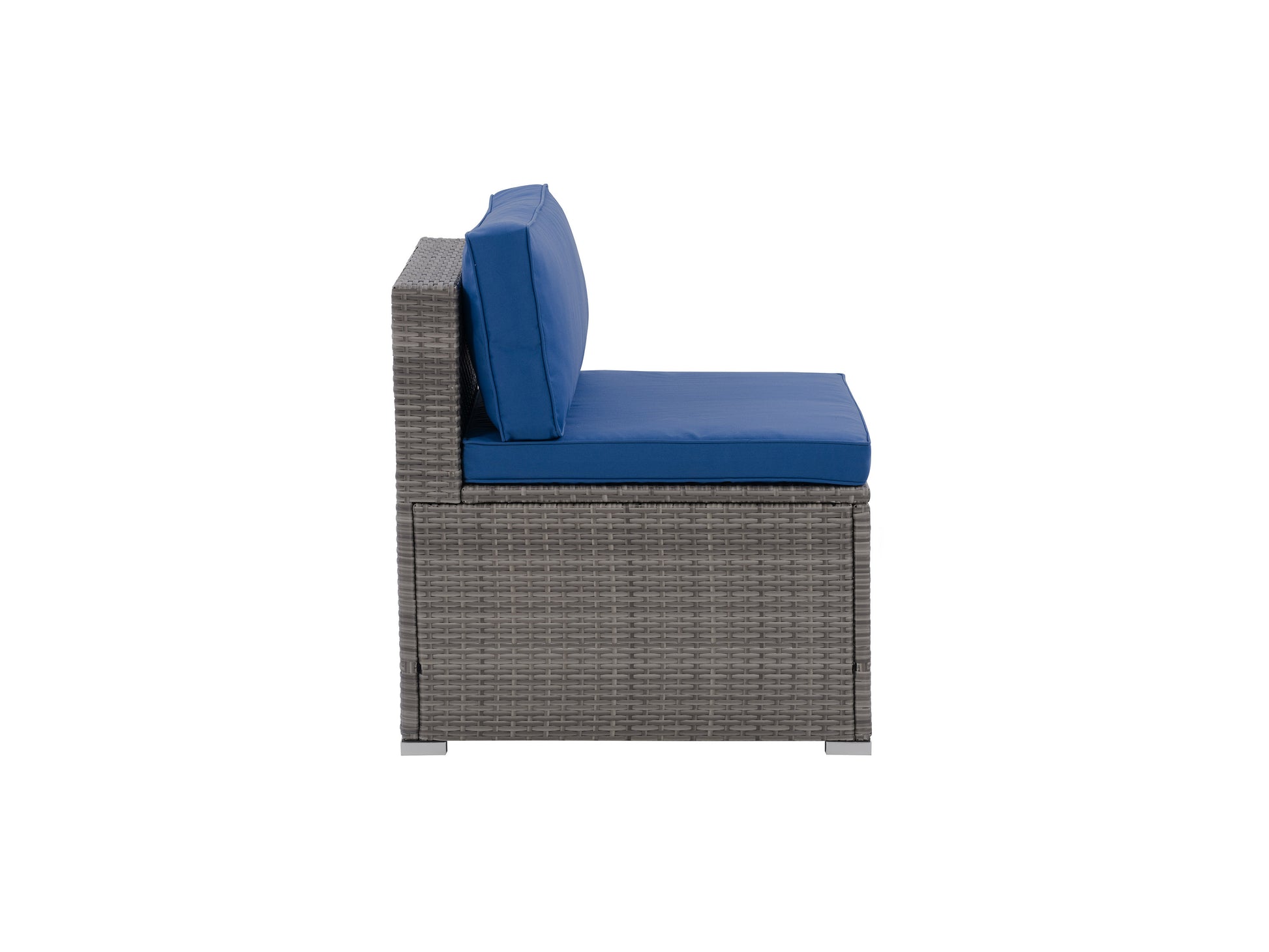 blended grey and oxford blue Wicker Patio Chair Parksville Collection product image by CorLiving#color_blended-grey-and-oxford-blue