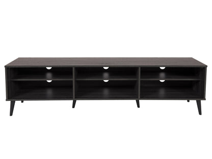 dark grey TV Bench with Open Shelves, TVs up to 85" Cole Collection product image by CorLiving#color_cole-dark-grey