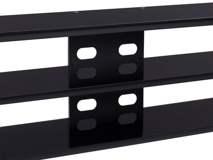 Black TV Bench for TVs up to 85" Travers Collection detail image by CorLiving#color_black