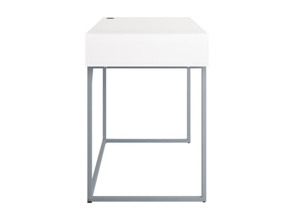 white Modern Computer Desk Marley Collection product image by CorLiving#color_white